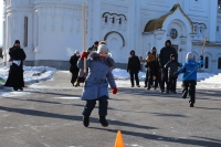 Учащиеся воскресной школы Елизаветинского храма встретили новый год спортивными состязаниями