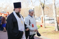 Хабаровский священник совершил литию по сотрудникам МЧС, погибшим при исполнении служебного долга