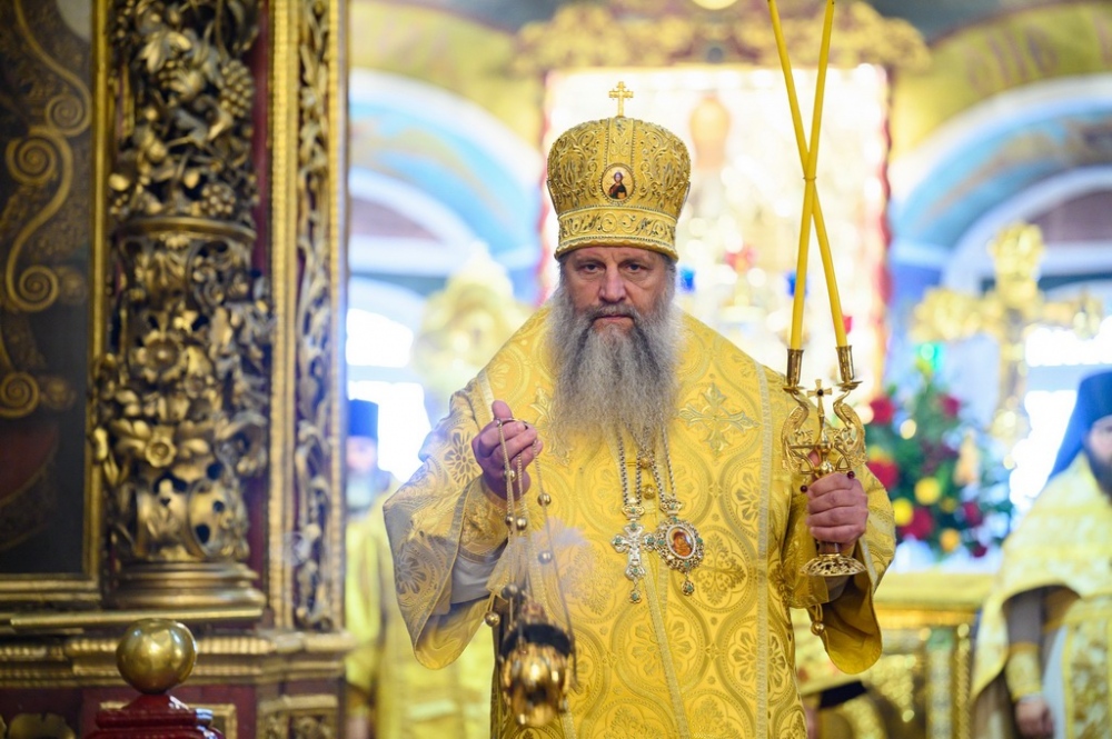 В празднование Собора Псковских святых митрополит Артемий совершил Божественную Литургию в Свято-Троицком кафедральном соборе