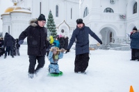 В первый день Нового года в Елизаветинском храме провели праздник богатырской силы