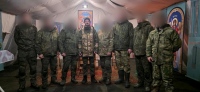Клирик Хабаровской епархии духовно окормляет бойцов добровольческого отряда БАРС-8 «Хабаровск»