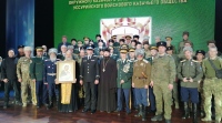 Иеромонах Дионисий благословил Большой круг Окружного казачьего общества Хабаровского края