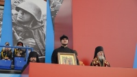 Епископ Бикинский Пантелеимон совершил благодарственный молебен на генеральной репетиции Парада