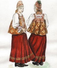 Примерить традиционный русский костюм смогли прихожане Христорождественского собора