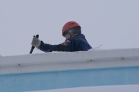 Спасатели на крыше Покровского храма