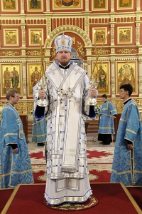 Митрополит Владимир совершил богослужение с чином погребения Божией Матери