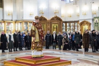 В Неделю 35-ю по Пятидесятнице, о блудном сыне, митрополит Владимир возглавил Божественную литургию