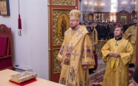 В Неделю 25-ю по Пятидесятнице митрополит Владимир совершил Божественную литургию в Спасо-Преображенском кафедральном соборе