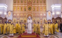 Три архипастыря Приамурской митрополии совершили Божественную литургию в Спасо-Преображенском кафедральном соборе