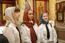 Участники военно-патриотического слета «Спецназ России» посетили кафедральный собор и духовную семинарию. 18 ноября 2012 г.