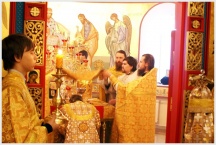 Богослужение в Хабаровской семинарии в день памяти святого праведного Иоанна Кронштадского ( 2 января 2009 года )