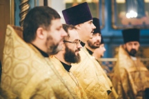 Соборная литургия в Градо-Хабаровском соборе Успения Божией Матери. 19 октября 2016 года