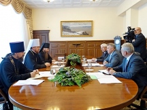 Встреча митрополита Владимира и губернатора В.Шпорта 29 августа 2017 г.