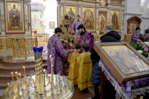 Божественная литургия в Спасо-Преображенском кафедральном соборе 11 марта 2018 г.