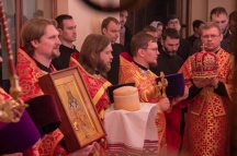 Божественная литургия в пятницу Светлой седмицы в домовом храме Хабаровской духовной семинарии 13 апреля 2018 г.