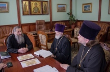 Встреча митрополита Артемия с Отделом по взаимодействию с казачеством Хабаровской епархии 18 марта 2019 г.