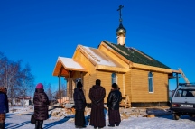 Строящийся храм в селе Вознесенское 28 декабря 2020 г.